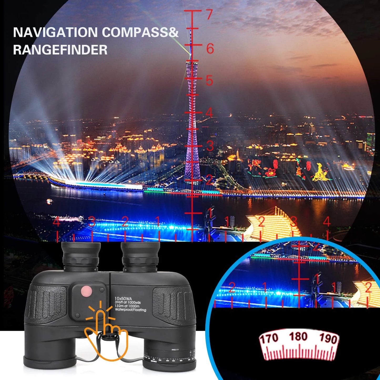 10x50 HD Binoculars Waterproof And Clear